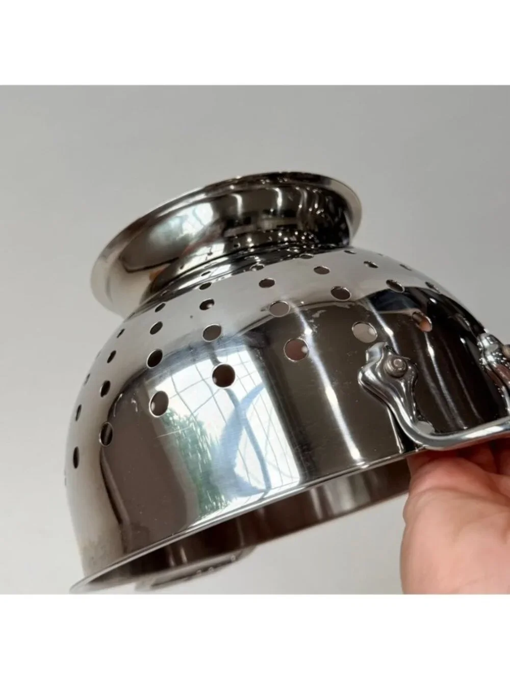All-Clad Stainless Steel Colander Footed Strainer with Handles